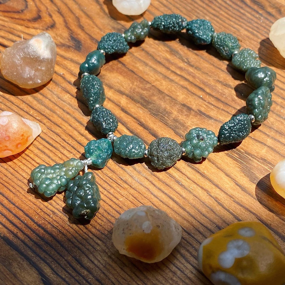 サムネイル： Gobi Agate | 戈壁 黑山 瑪瑙 碧玉 魚子 手鏈