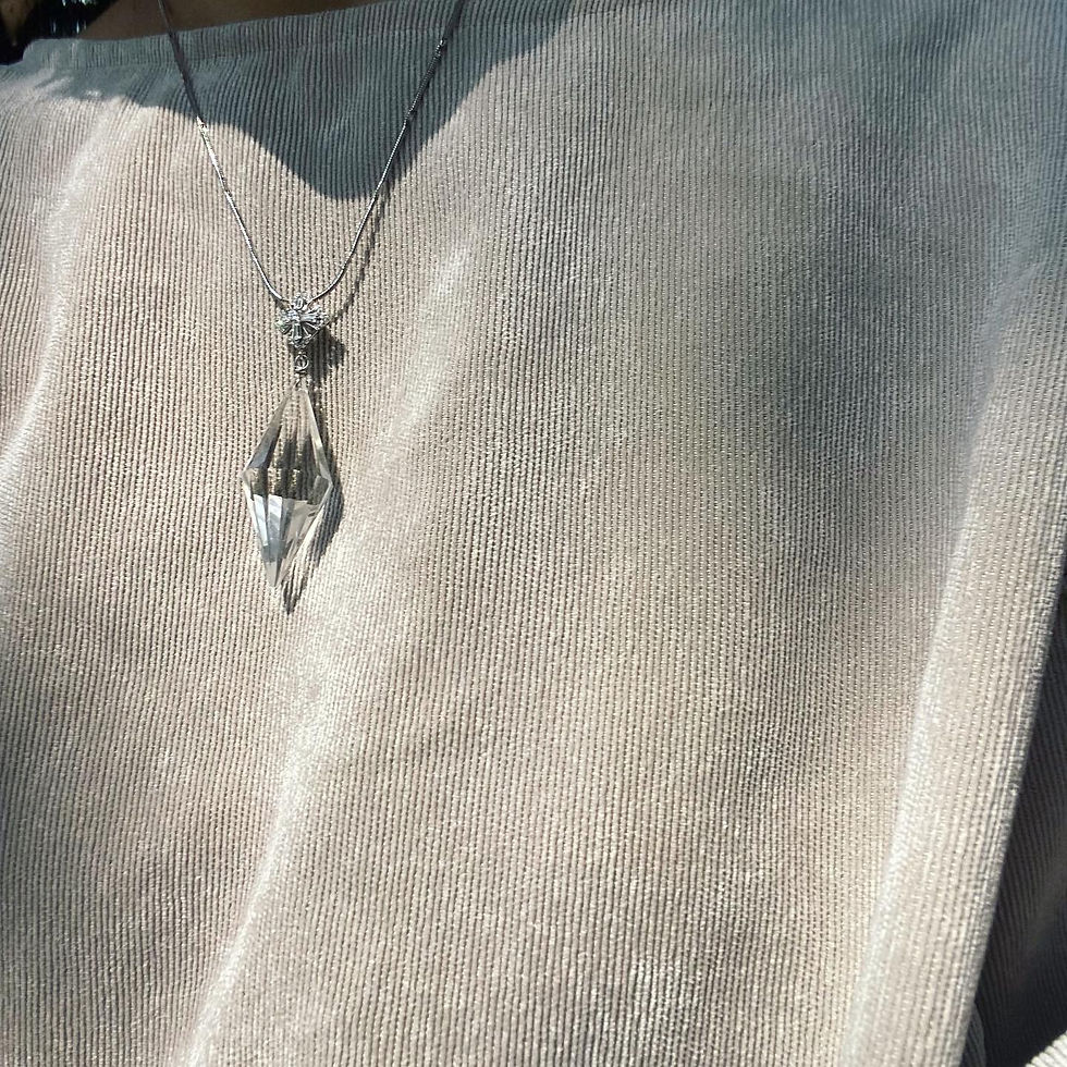 縮圖：Angel Feather Quartz | 天然 藍針 白水晶 靈石 頸鏈