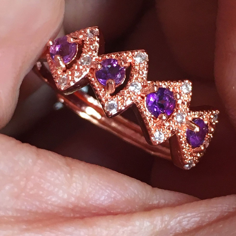 Thumbnail:  Amethyst | 日式 扇舞 烏拉圭 帝皇 紫水晶 指環
