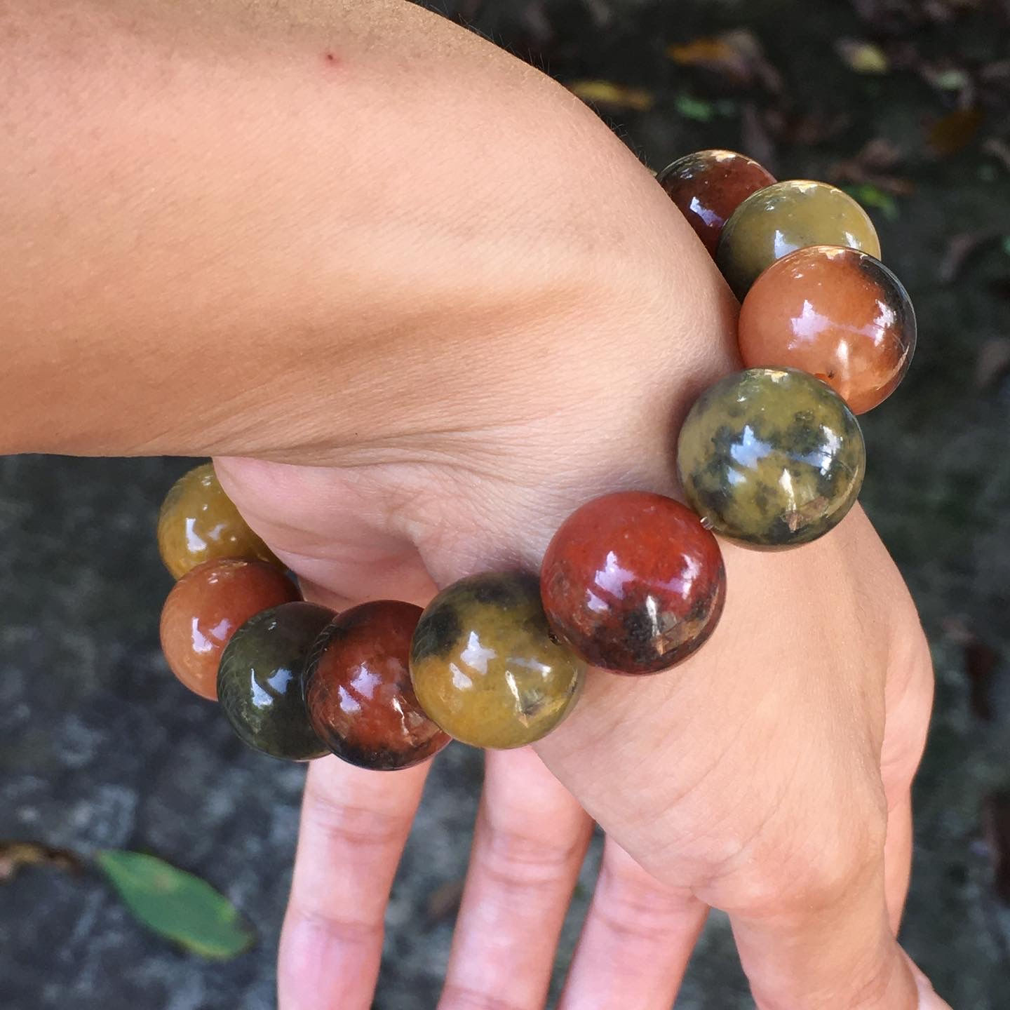 Jade | 關公紅 輝煌料 重彩 籽料 金絲玉 手鍊