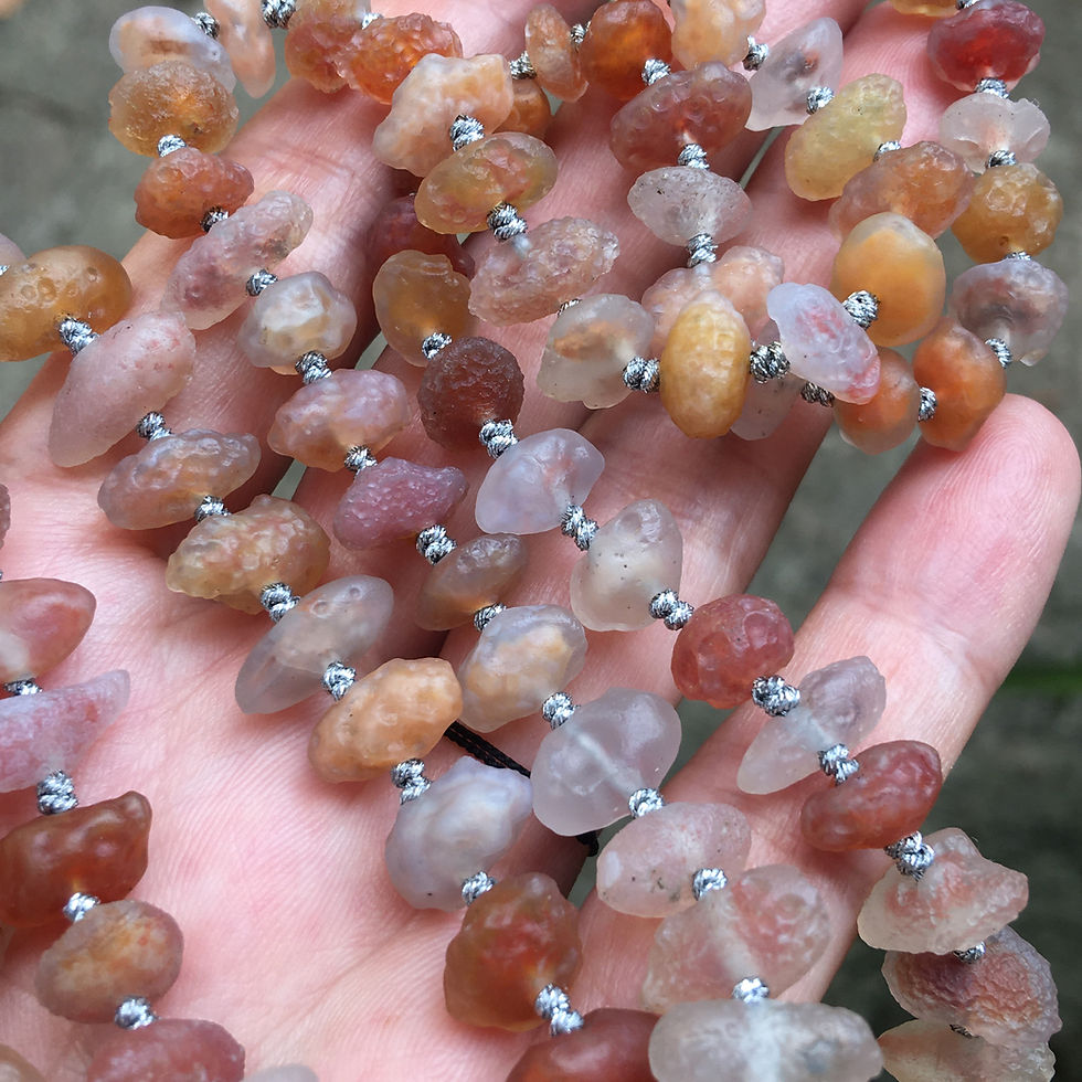 サムネイル： Coming Soon | Gobi Agate | 天然原石 戈壁石 粉糖心 頸鏈