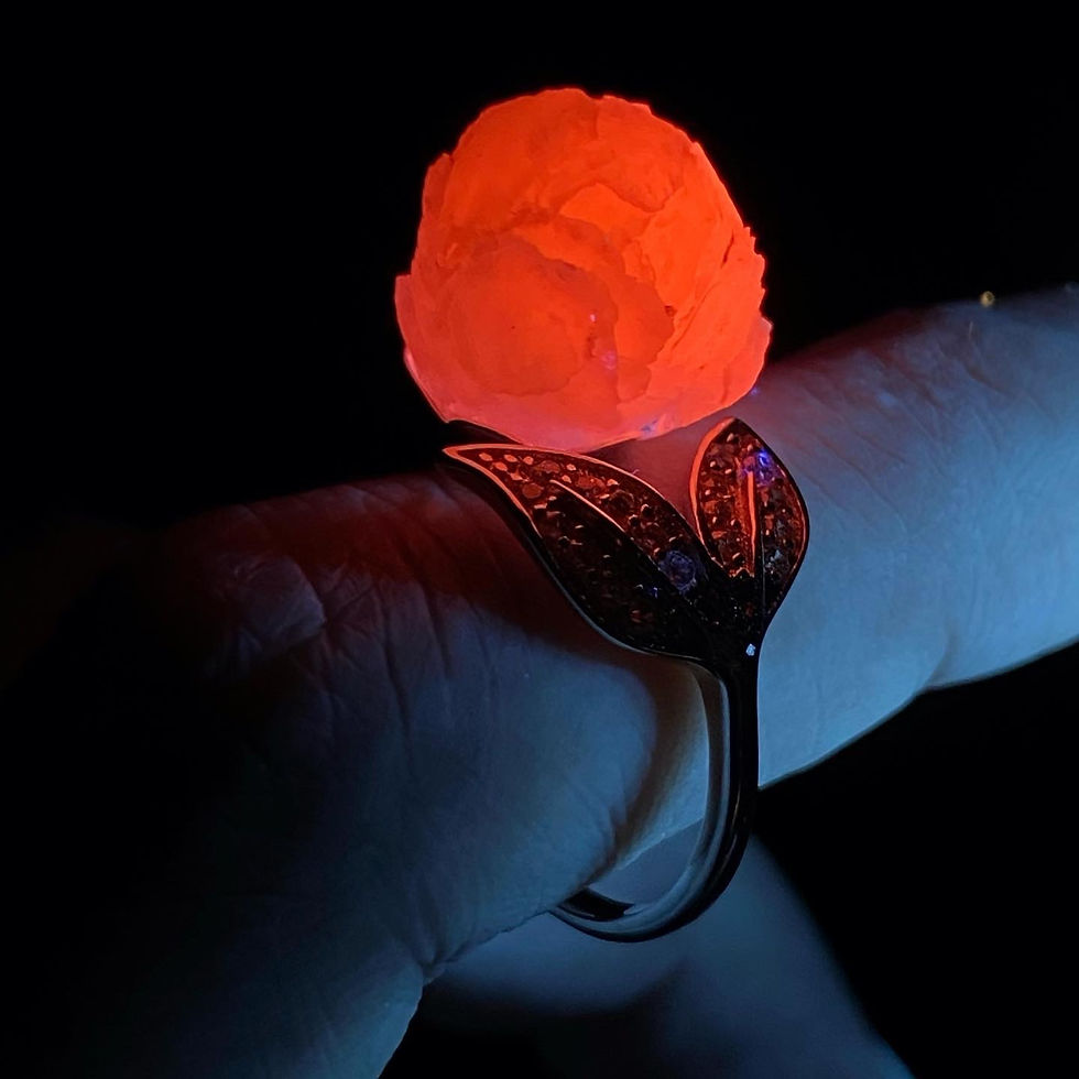 Thumbnail: Calcite,Inner Mongolia | 粉色 方解石 原石 花形 標本 指環
