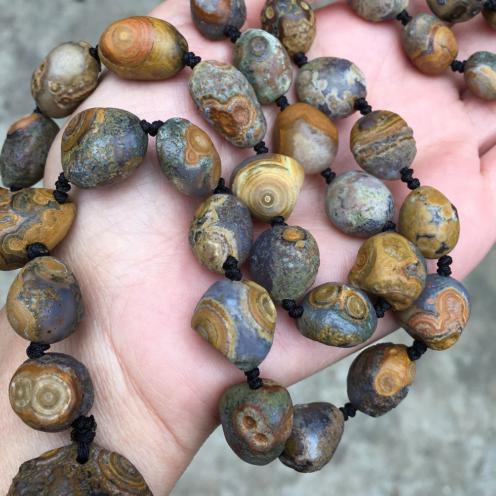 サムネイル： Gobi Agate | 天然原石 彩 草花眼石 戈壁石 頸鏈