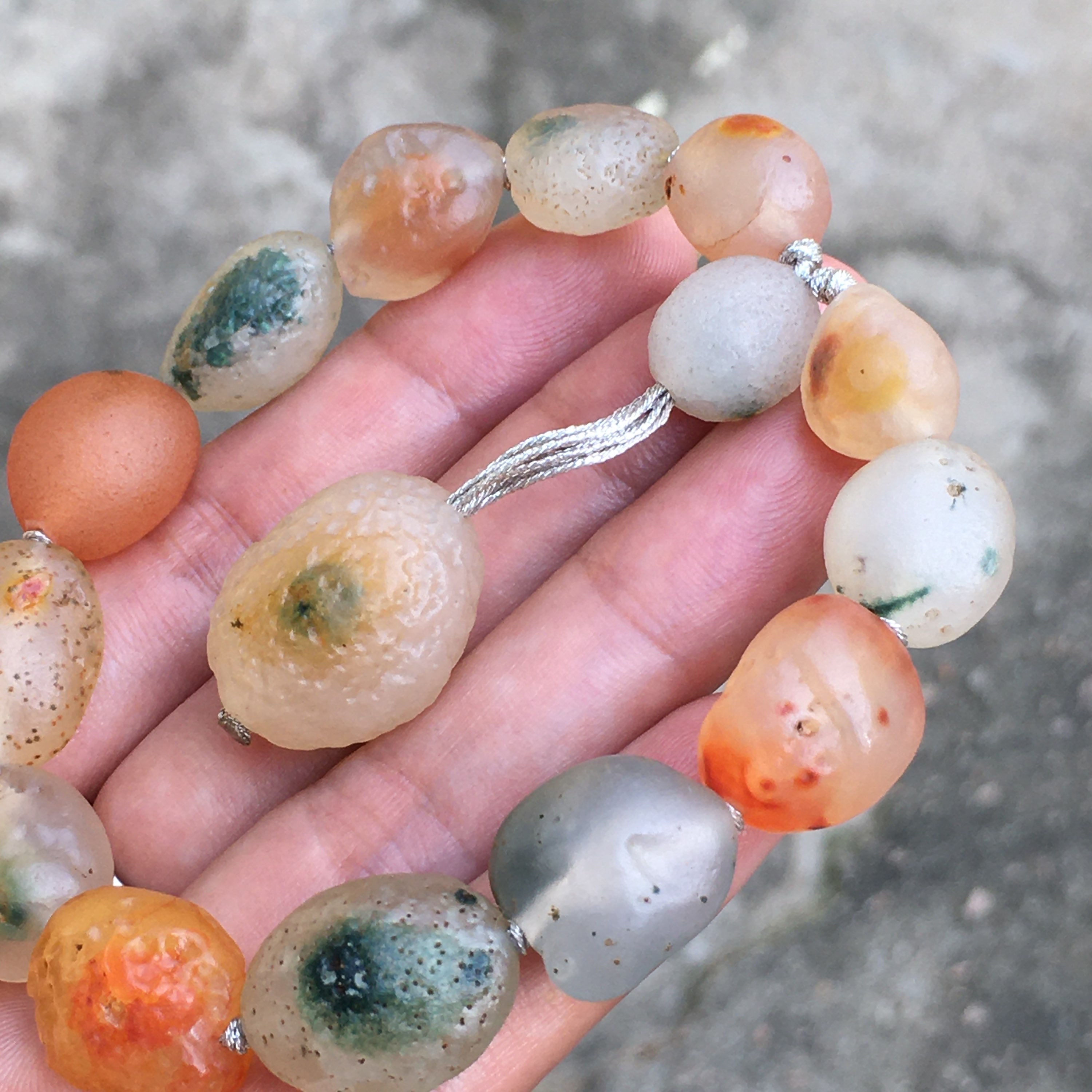 Gobi Agate |天然原石 戈壁瑪瑙 春夏 糖果 手鏈 AB