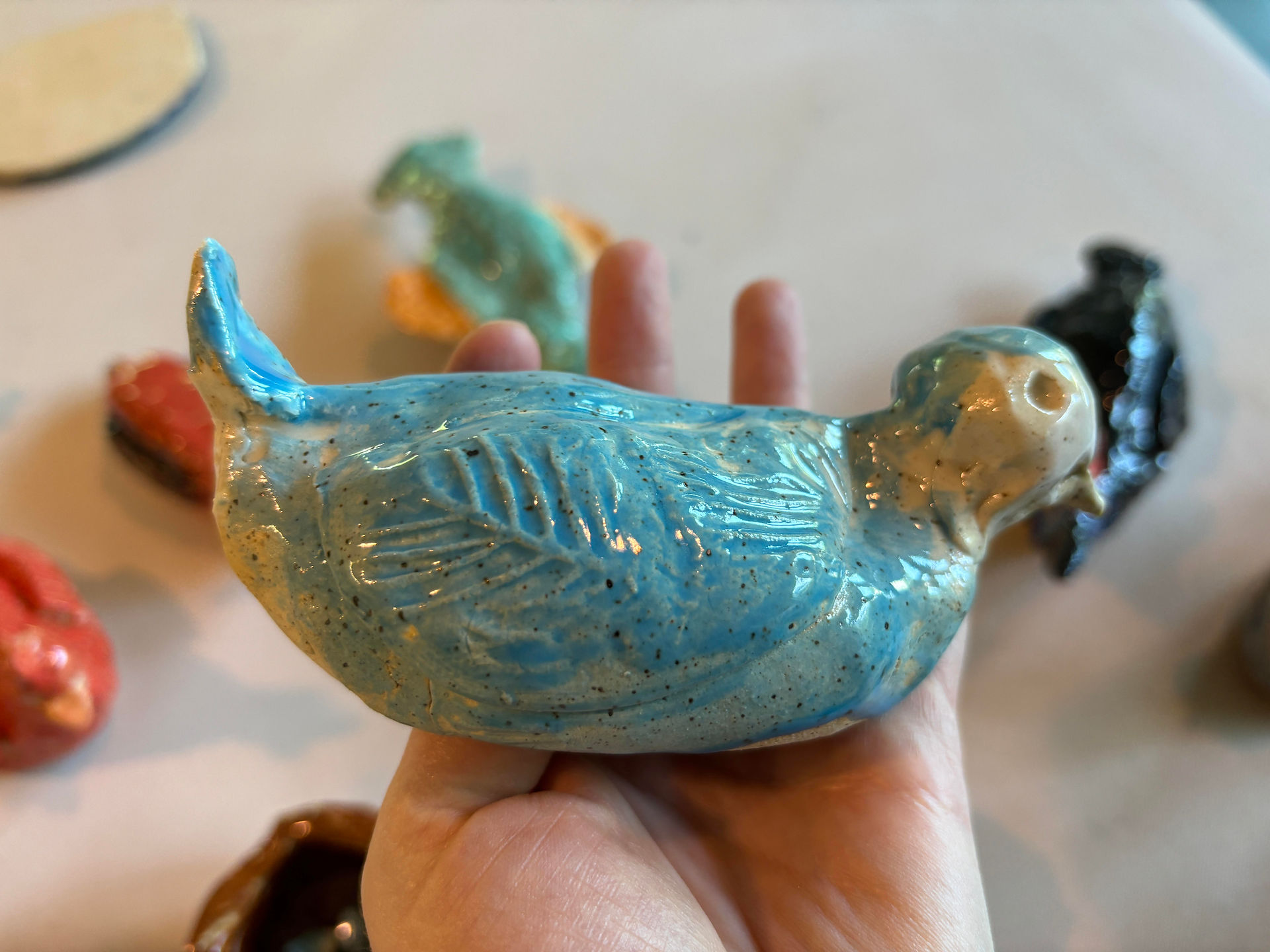 Pinch pot birds