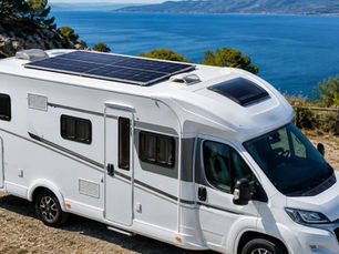 Pannello solare installato sul tetto di un camper