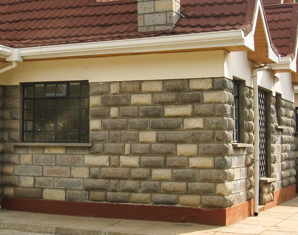 Photo 05 - Hand dressed Bush Hammered stone wall finish