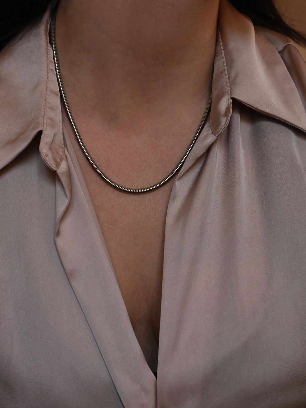 Ατσάλινο Κολιέ Φίδι | TORTORA STUDIO