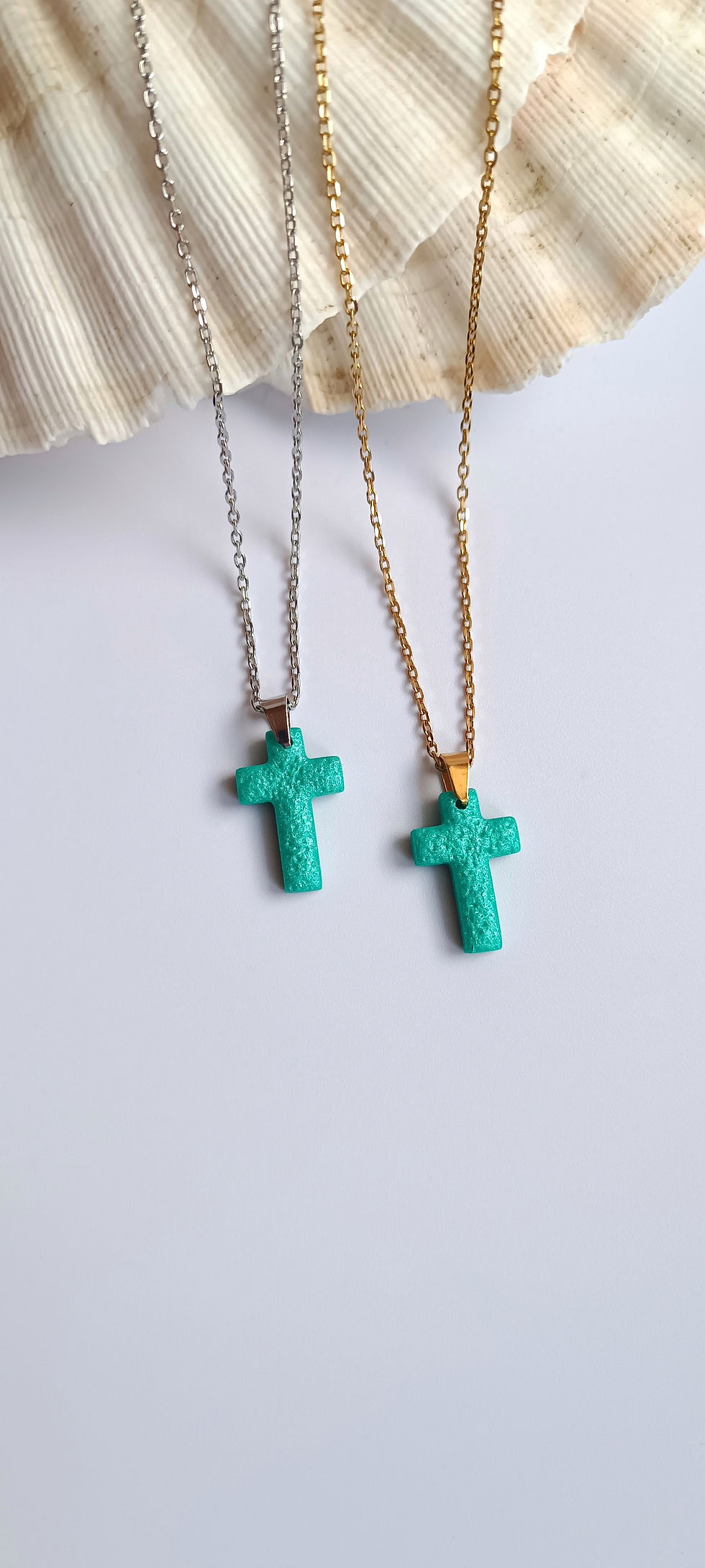 Κολιέ Σταυρουδάκι Από Πολυμερικό Πηλό | TORTORA STUDIO