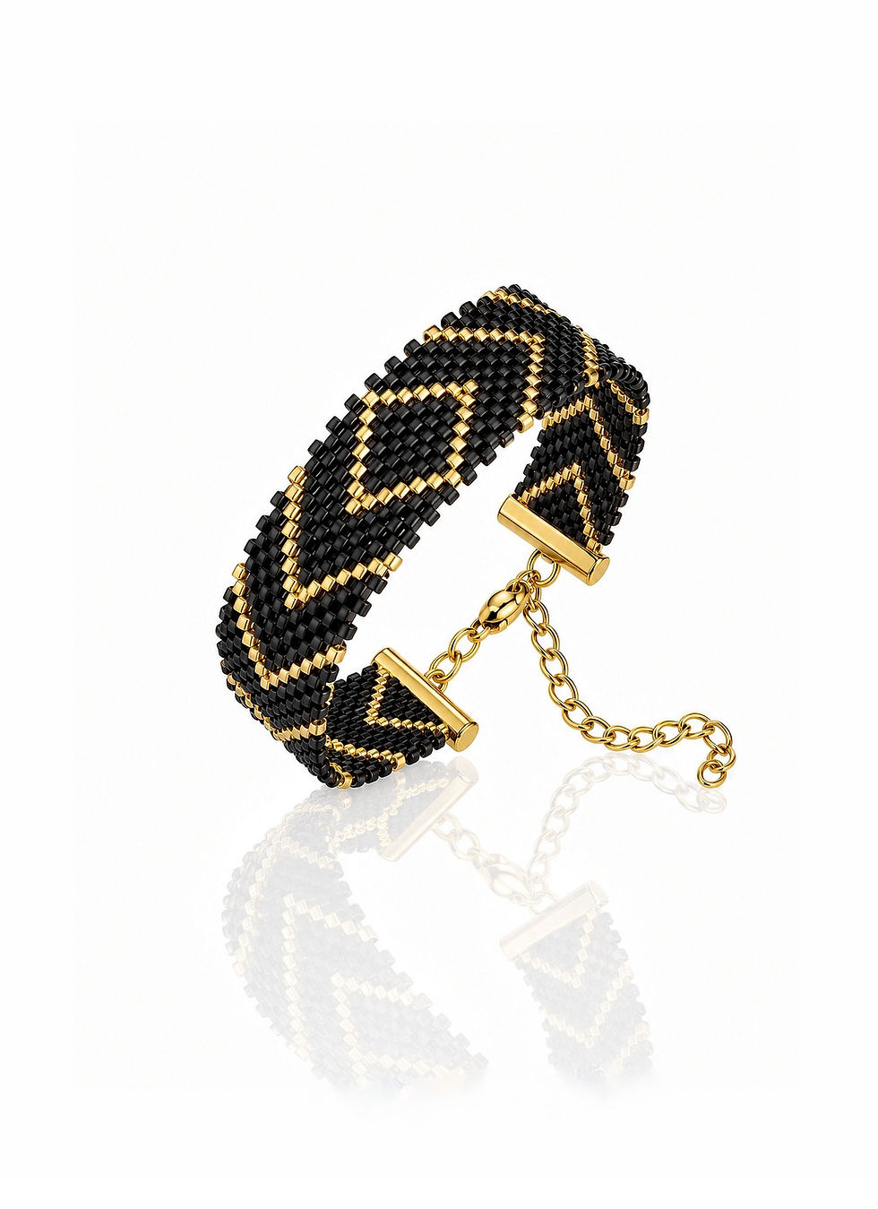Βραχιόλι DIAMOND CUFF Με χάντρες Miyuki | TORTORA STUDIO