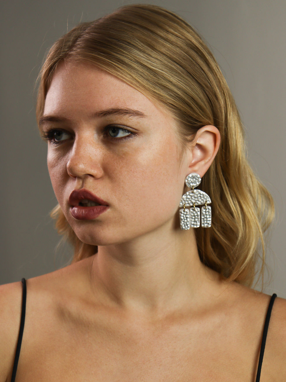 Σκουλαρίκια Phaedra Από Πολυμερικό Πηλό | Ασημί | TORTORA STUDIO