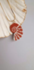 Κολιέ Κοχύλι Με Χάντρες Miyuki | Κεραμιδί | TORTORA STUDIO