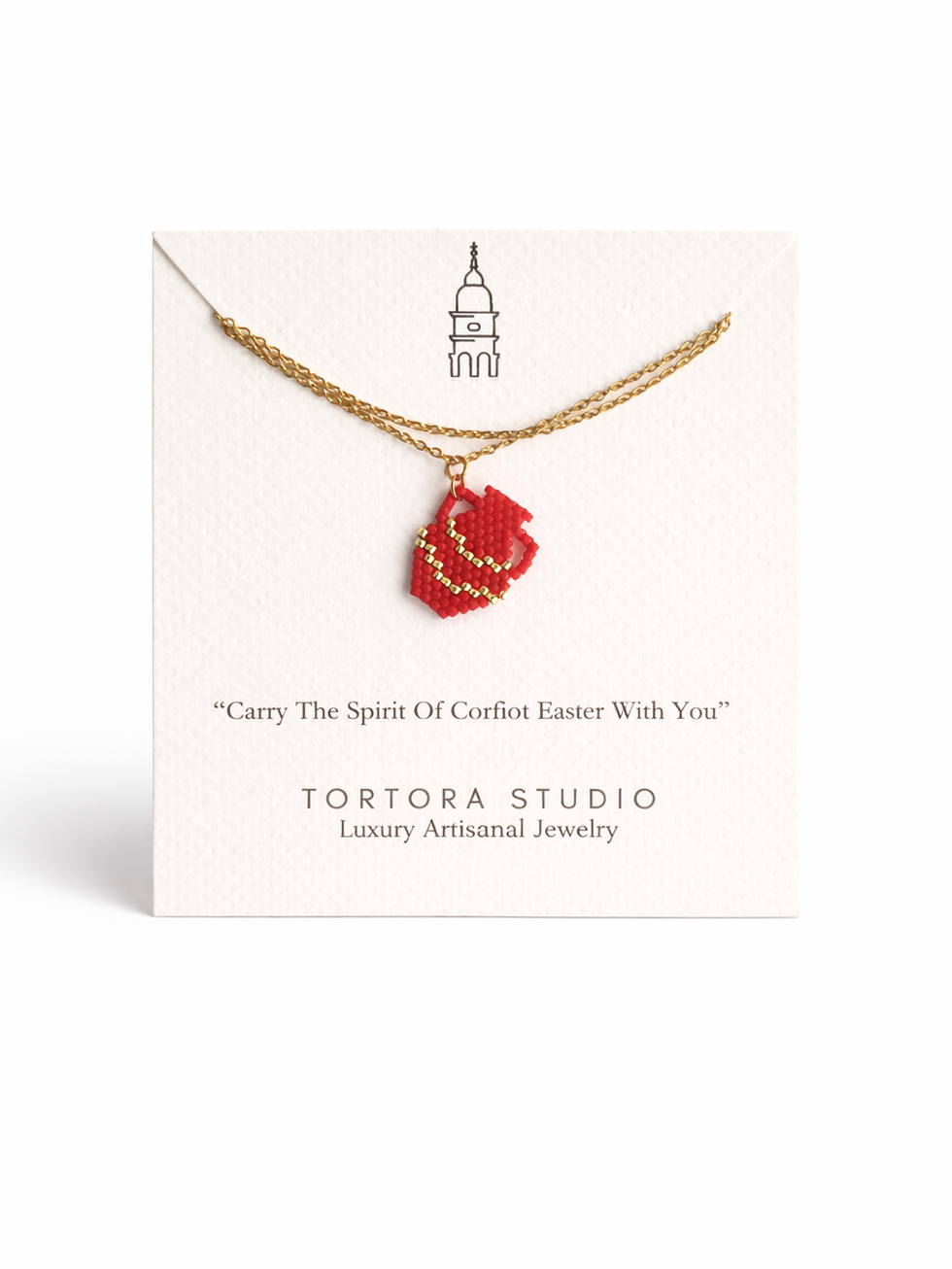 Κολιέ Πασχαλινός Μπότης Με Χάντρες Miyuki | TORTORA STUDIO