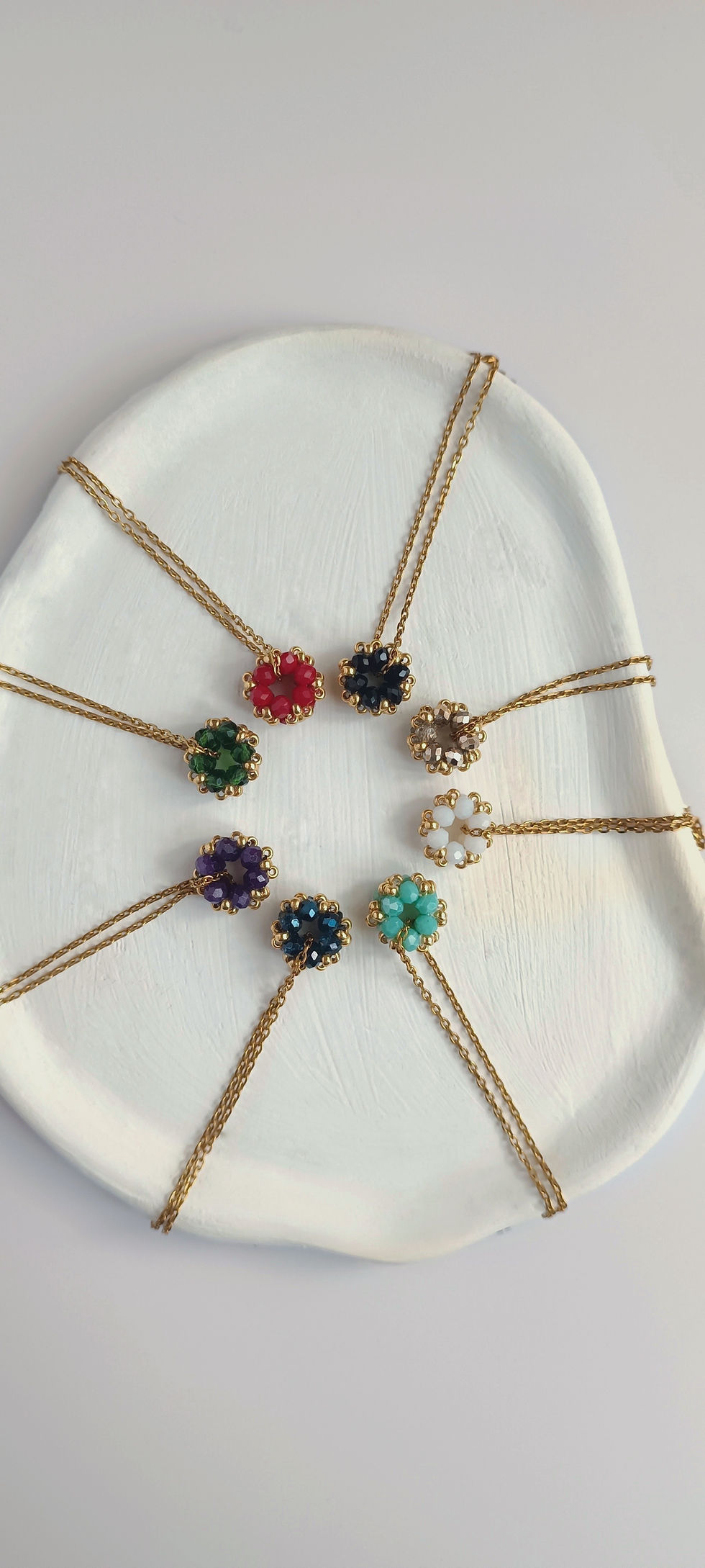 Κολιέ Ροδέλα Με Κρυσταλλάκια | TORTORA STUDIO