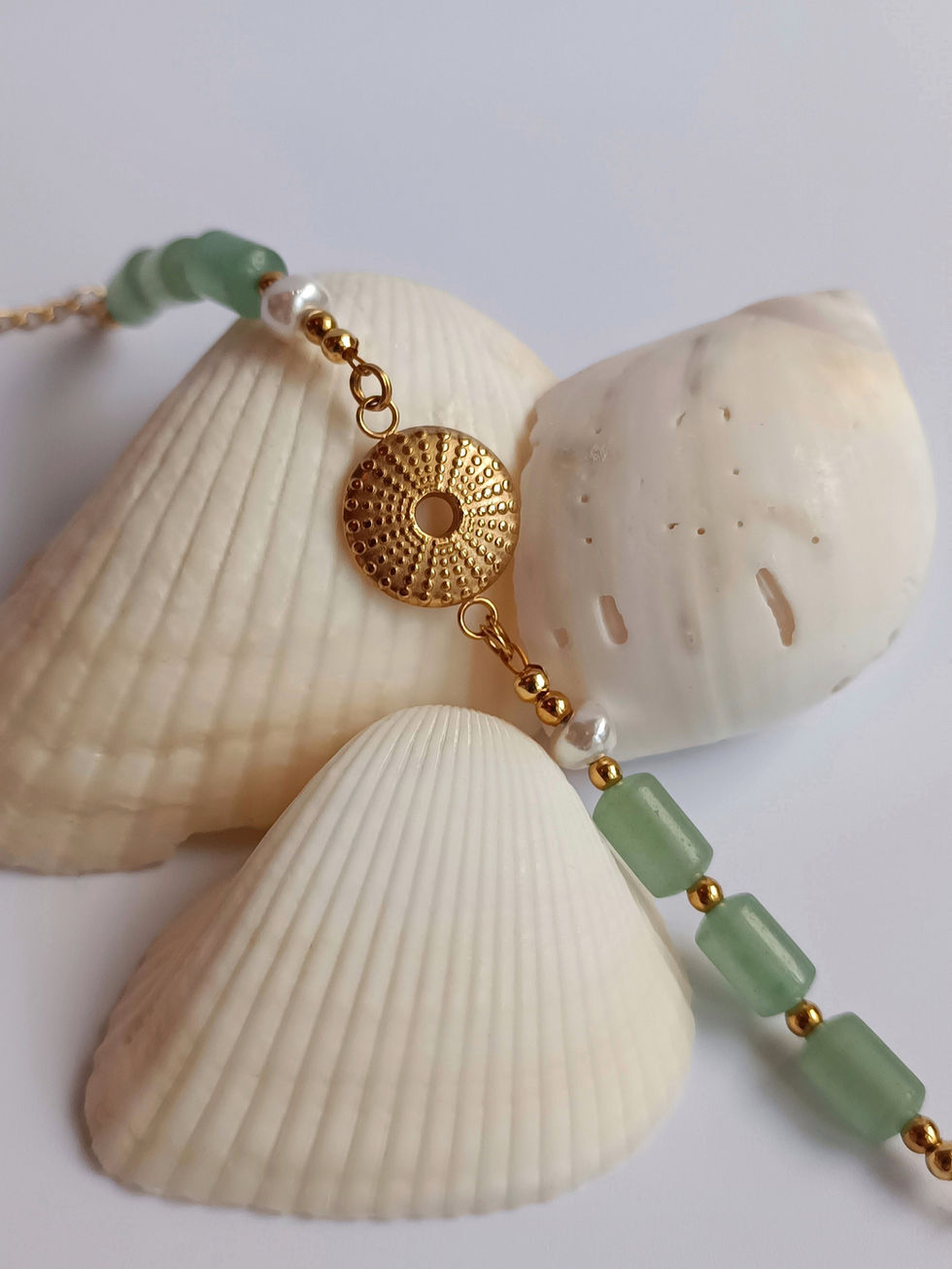 Βραχιόλι Αβεντουρίνη Με Ατσάλινο Μοτίφ | TORTORA STUDIO