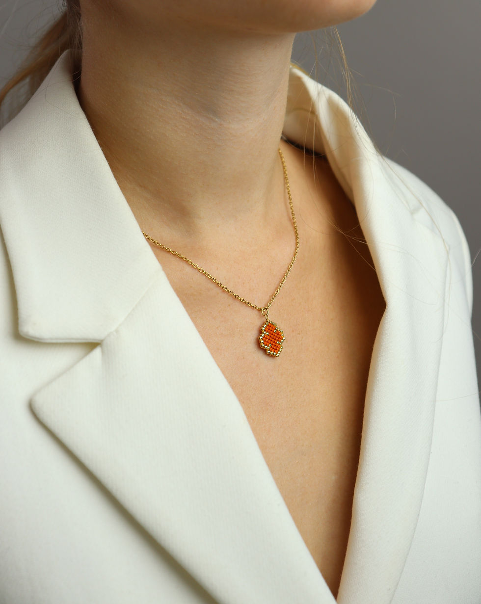 Κολιέ Brielle Με Χάντρες Miyuki | Κεραμιδί | TORTORA STUDIO