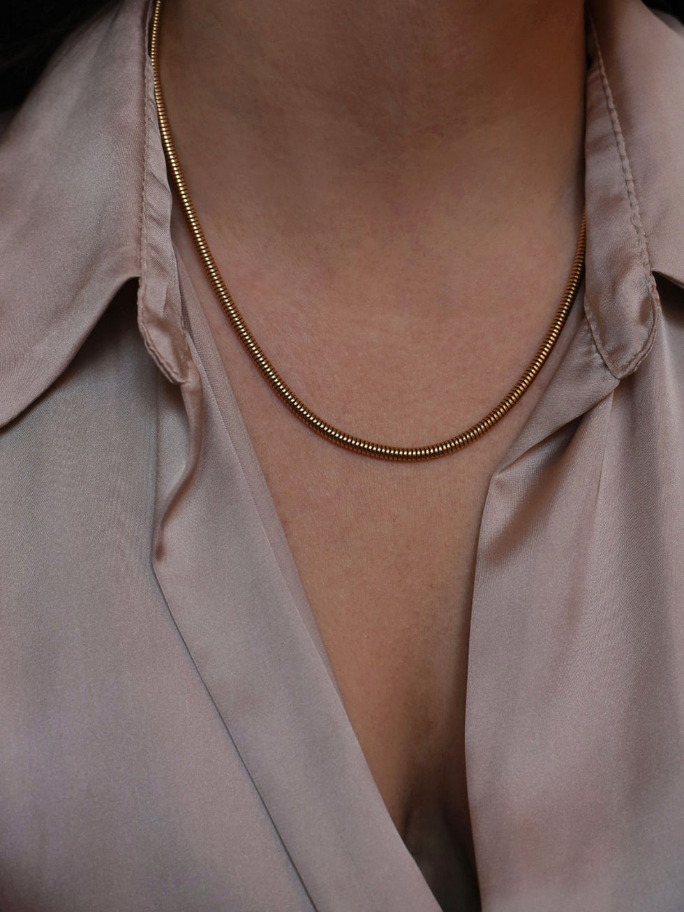 Ατσάλινο Κολιέ Φίδι | TORTORA STUDIO