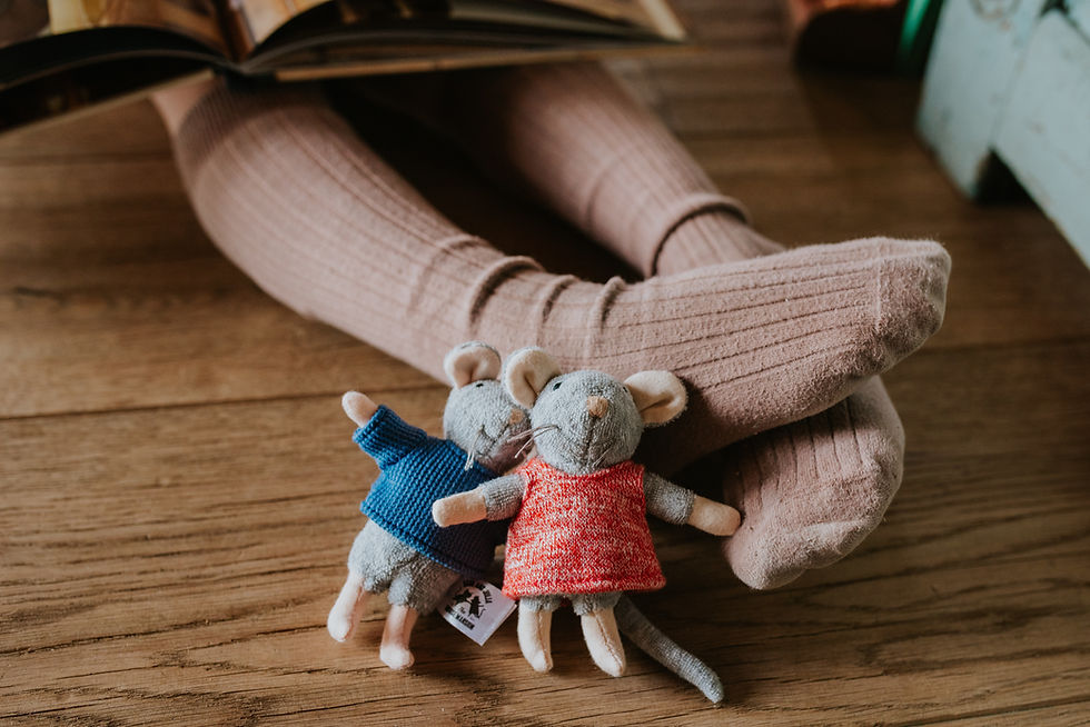 Miniature : Peluche Souris Sam (12cm) - Le Manoir des souris