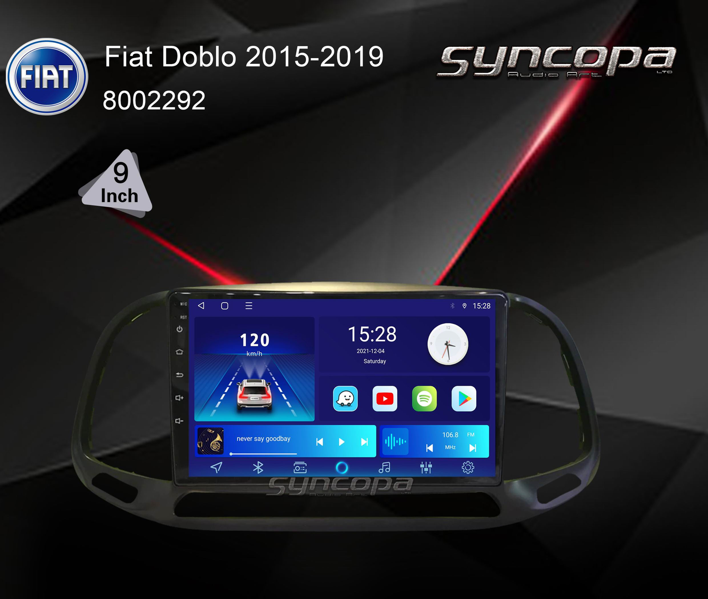 מערכת מולטימדיה תואם מקור לפיאט דובלו 2015