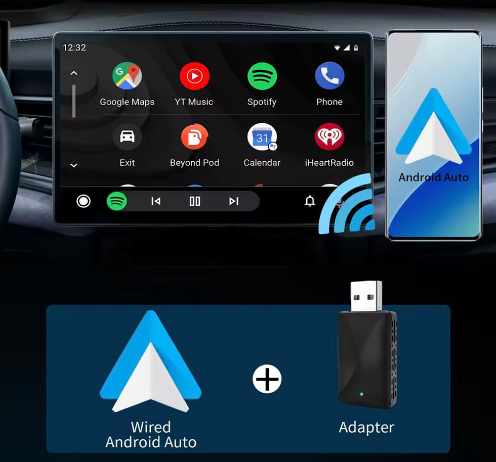 תמונה ממוזערת: מתאם אפל קאר פליי Apple Carplay אלחוטי לרכב בחיבור USB ו-USB-C