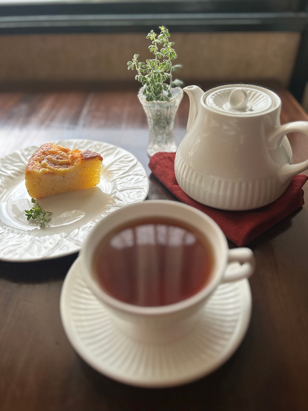 福山いちじくケーキとセイロンブレンド紅茶で夏の癒されティータイム🎵