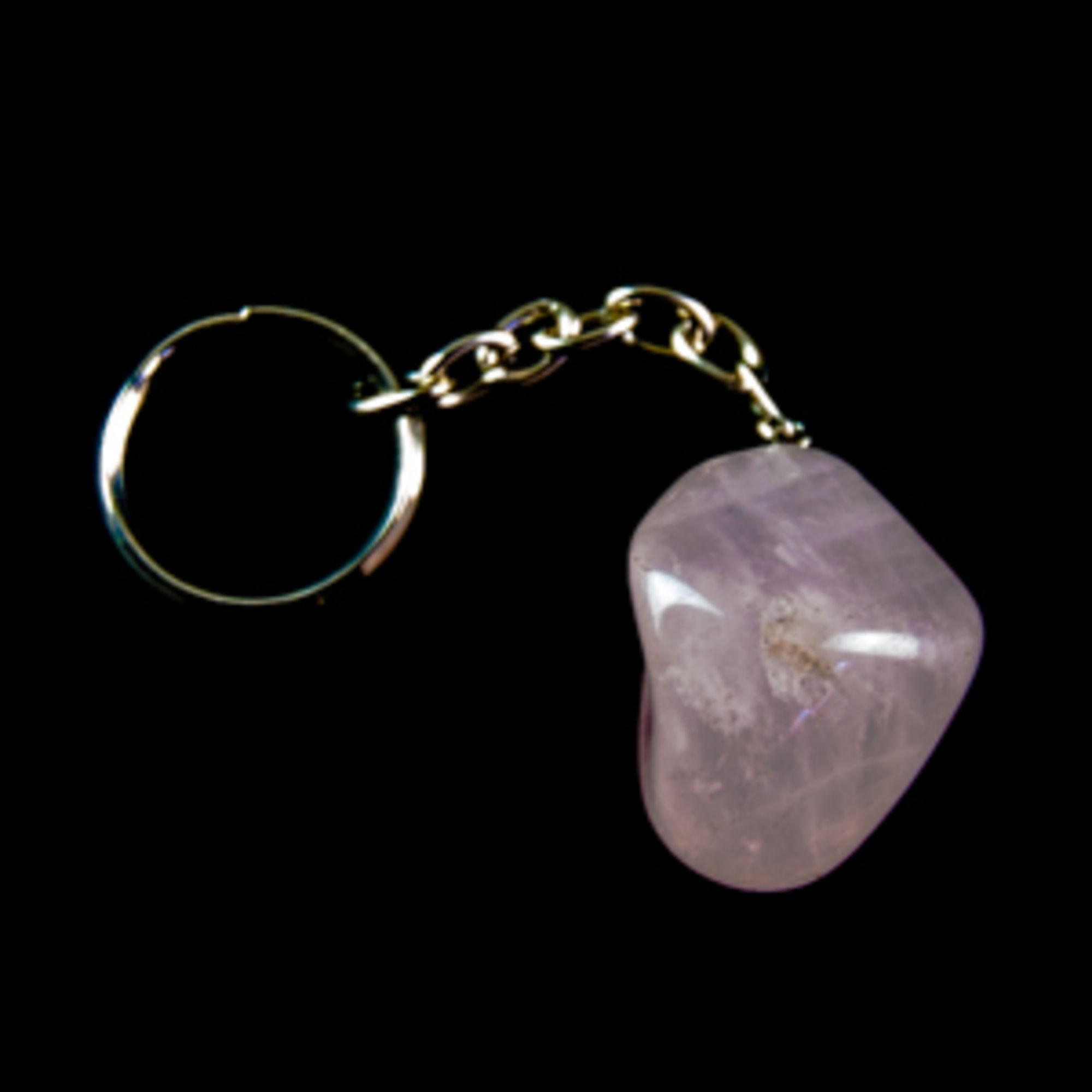 Rose Quartz Tumbled Key Chain