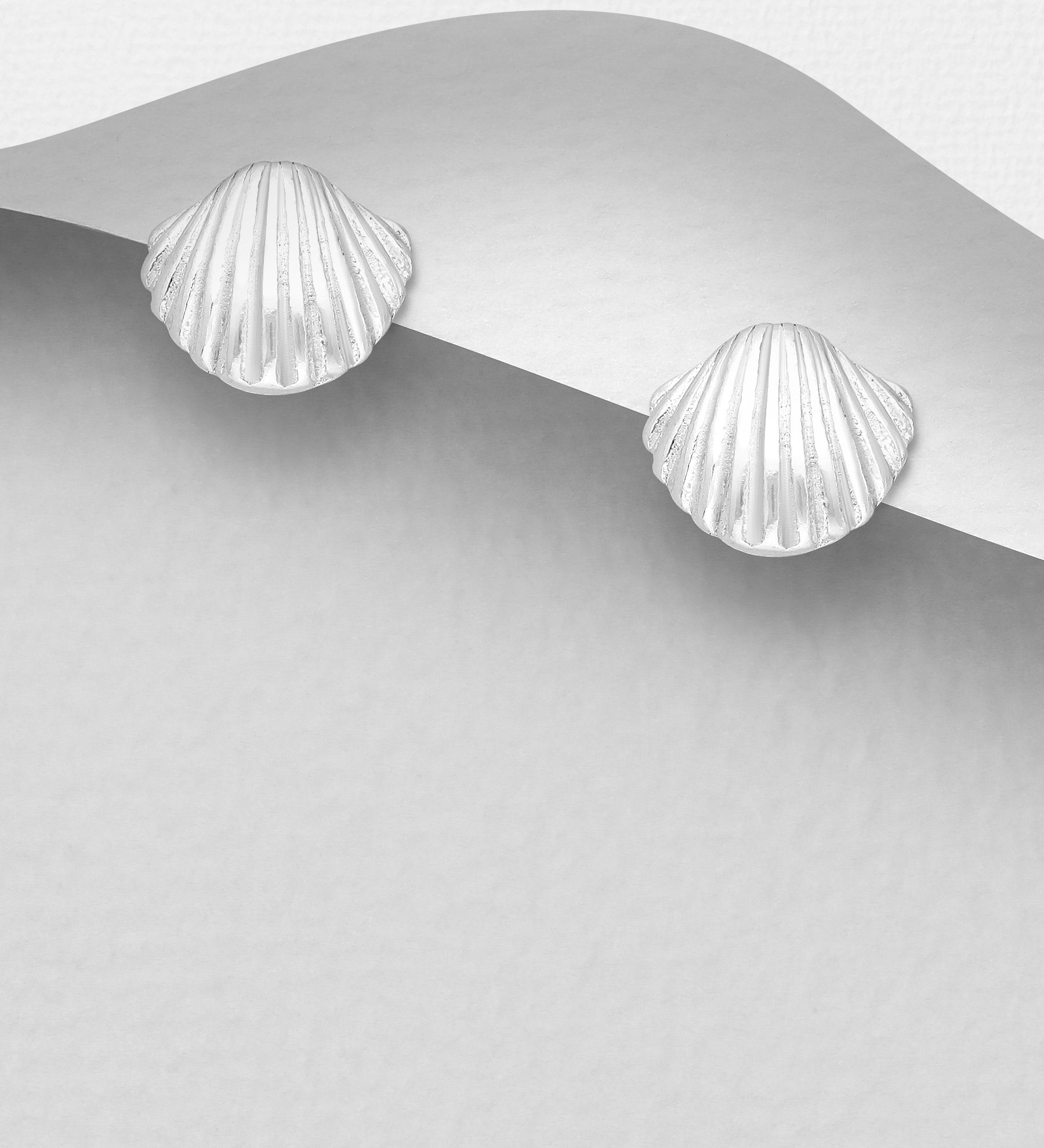 Sterling Silver Pearl Shell Push-Back Earrings