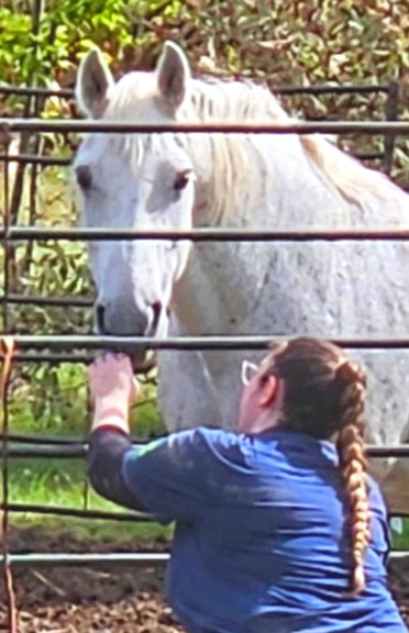 moon greets volunteer