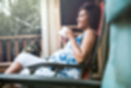 Pregnant Woman Enjoying her Drink