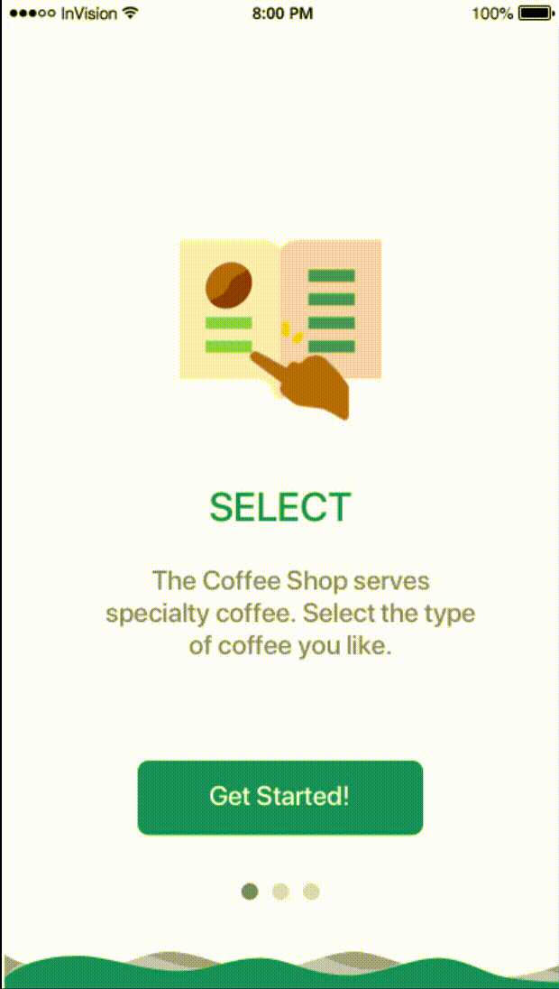 coffee app screens.gif