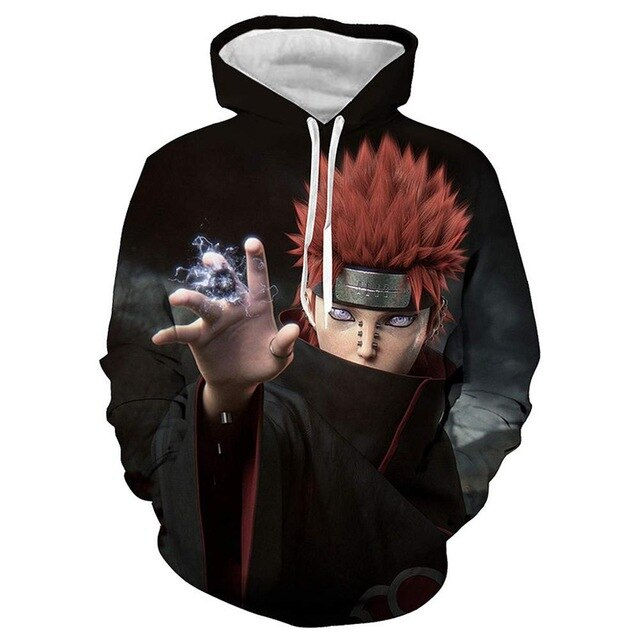 Thumbnail: Naruto Anime Hoodies 3D Men  Autumn Harajuku Kakashi