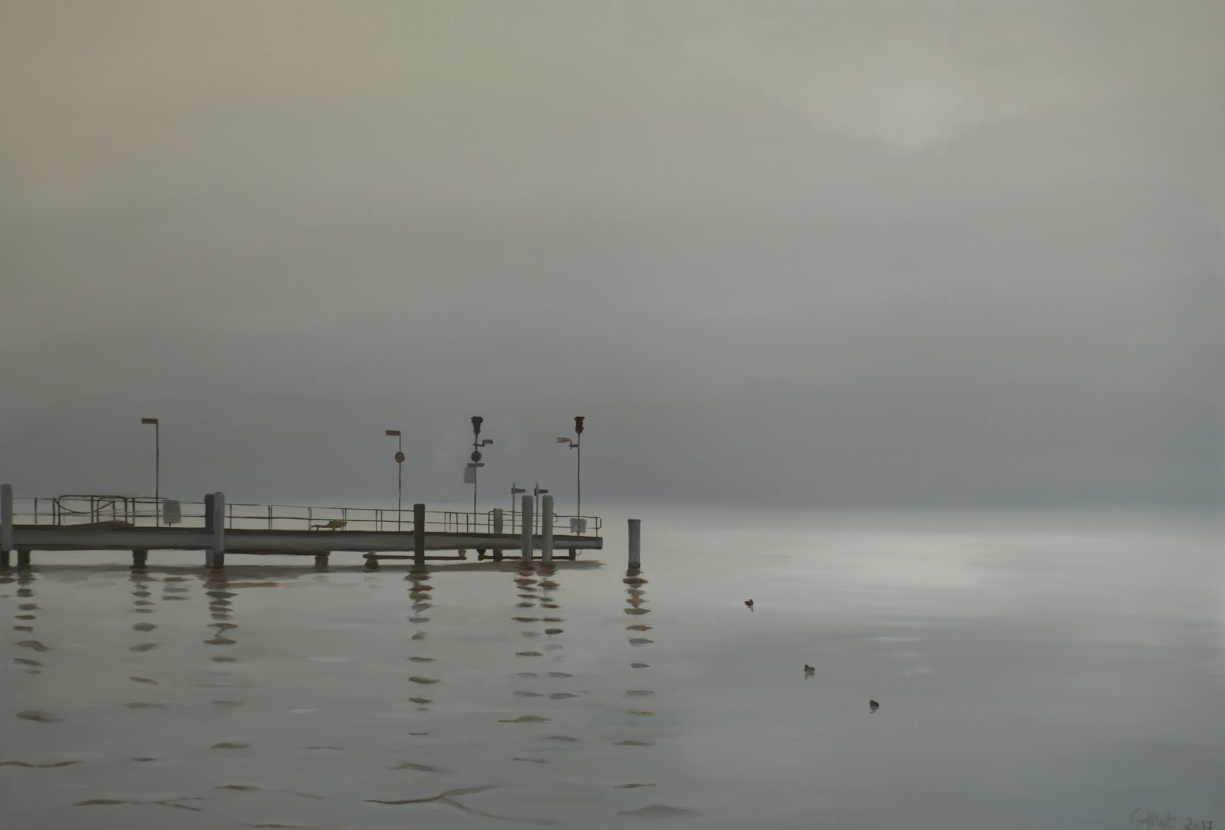 Jetée dans la brume