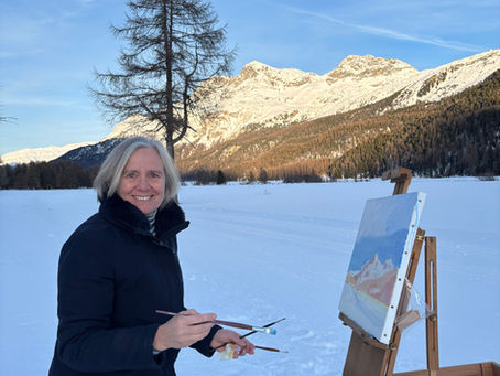 Paintings of Engadine exhibited in Switzerland and available for sale