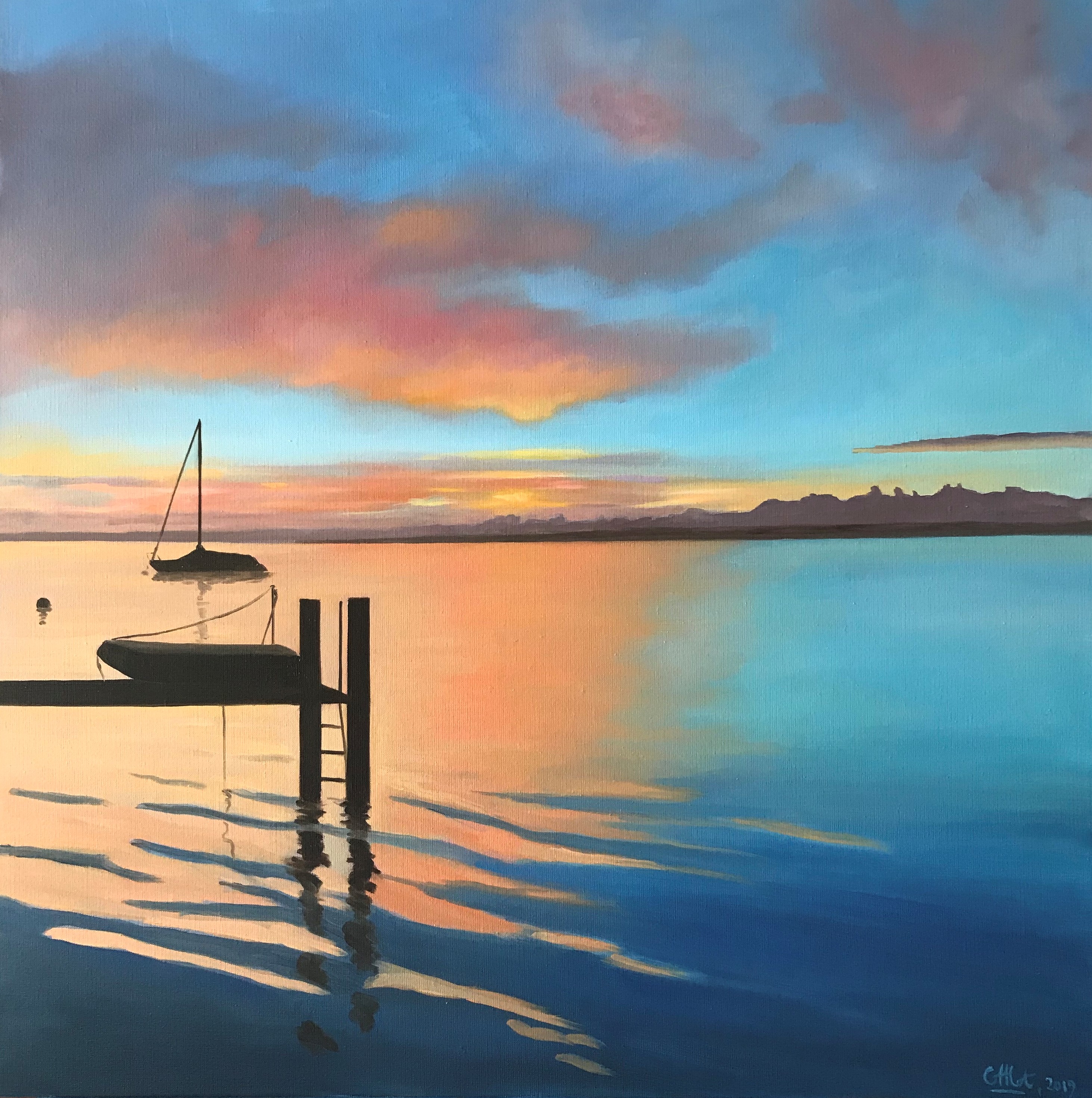 Soleil couchant à Coppet