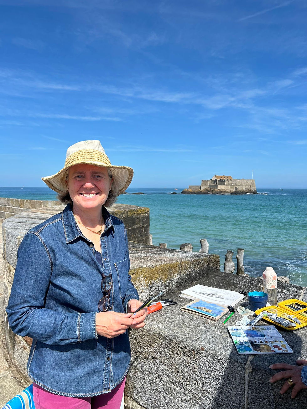 Peindre sur les remparts de Saint-Malo