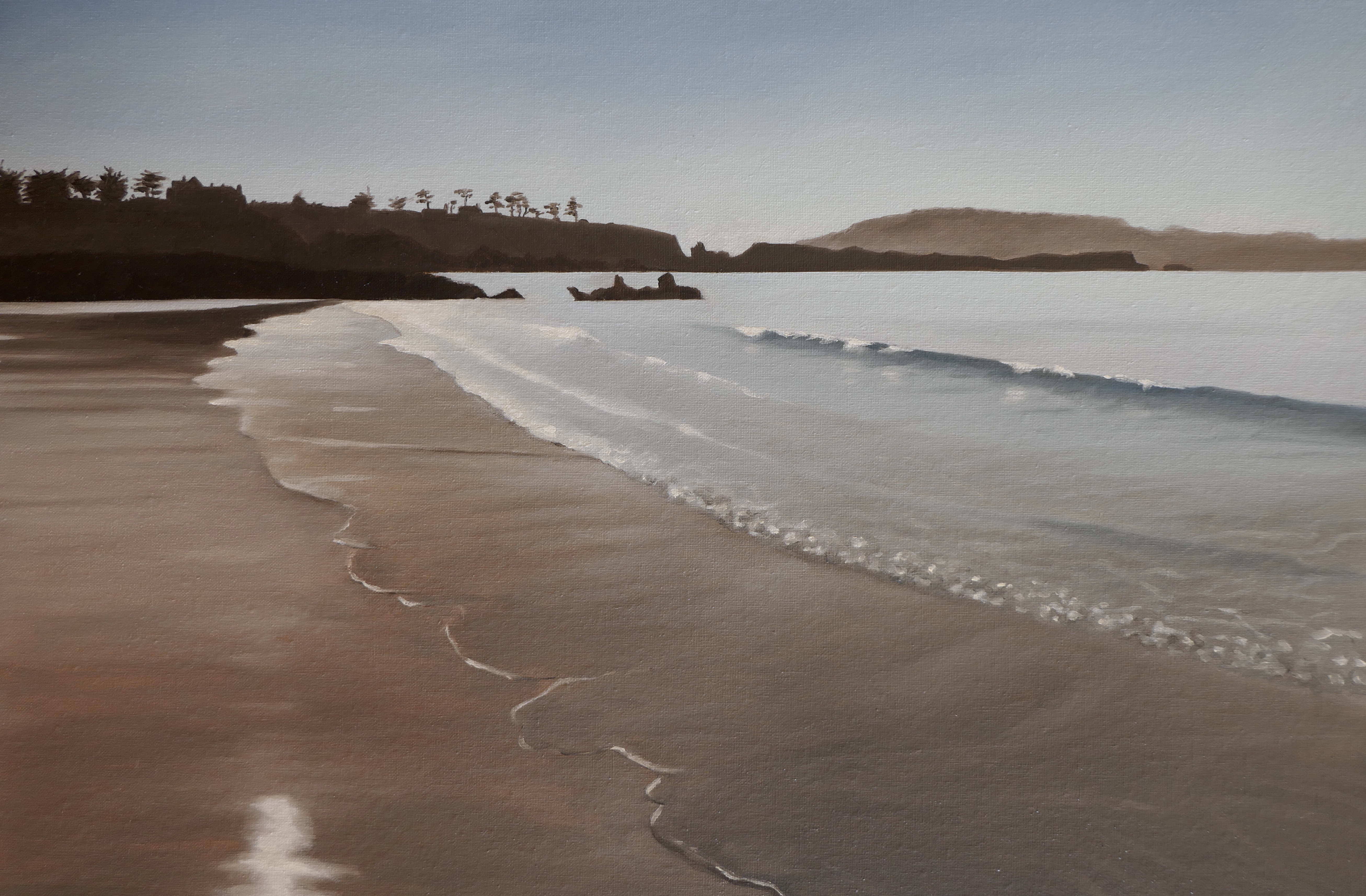 Contre jour sur la plage de Port Hue