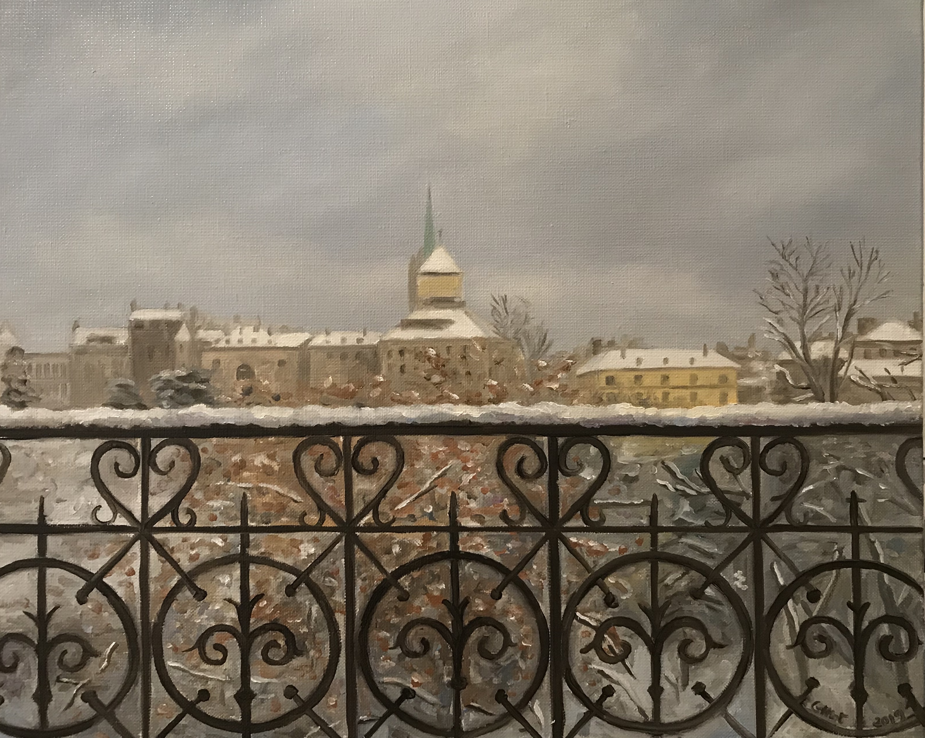 Parc des Bastions sous la neige