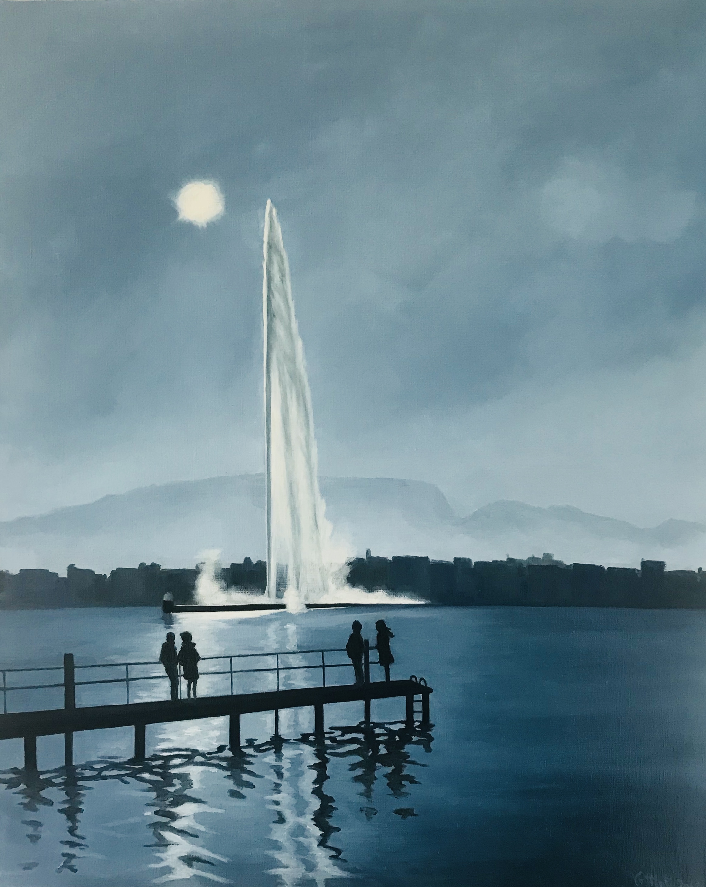 Silhouettes sur la jetée