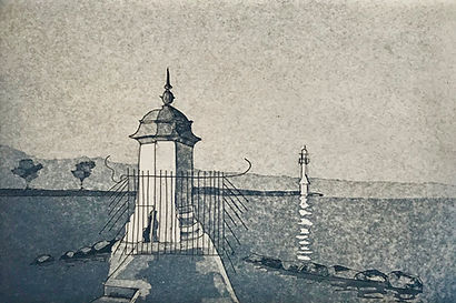 Gravure Rade de Genève