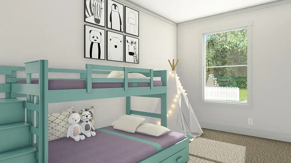 3 bed 2 bath 1,159 sq ft.