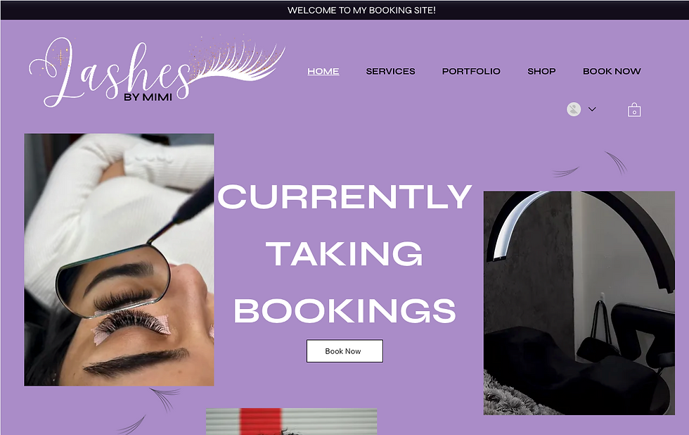 Service booking website by Alora Design Studios