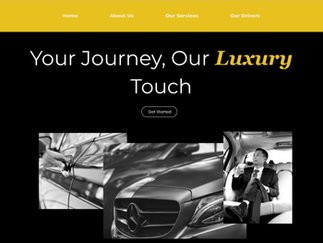 Luxury car service portfolio website designed by Alora Design Studios