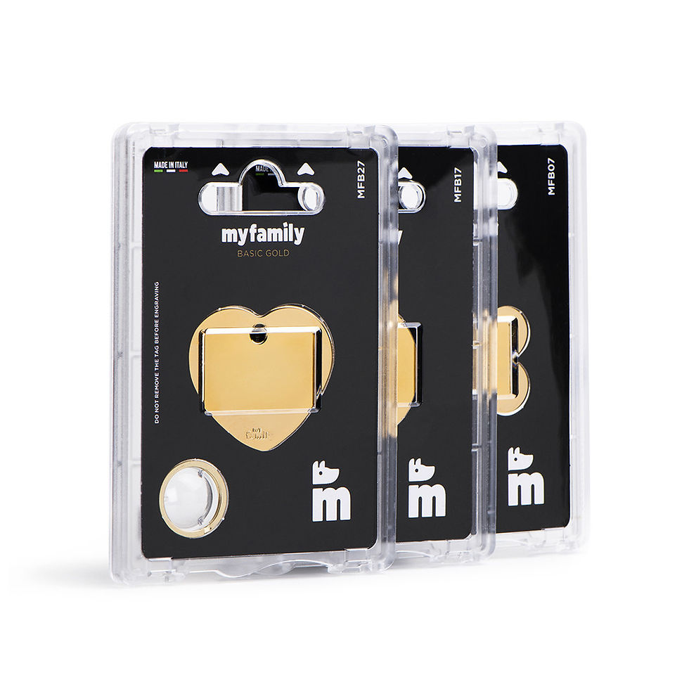 Thumbnail: MyFamily Basic Gold-Plated Brass ID Tag