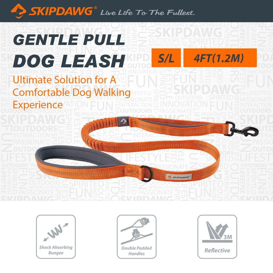 Thumbnail: Skipdawg Gentle Pull Dog Lime Leash L