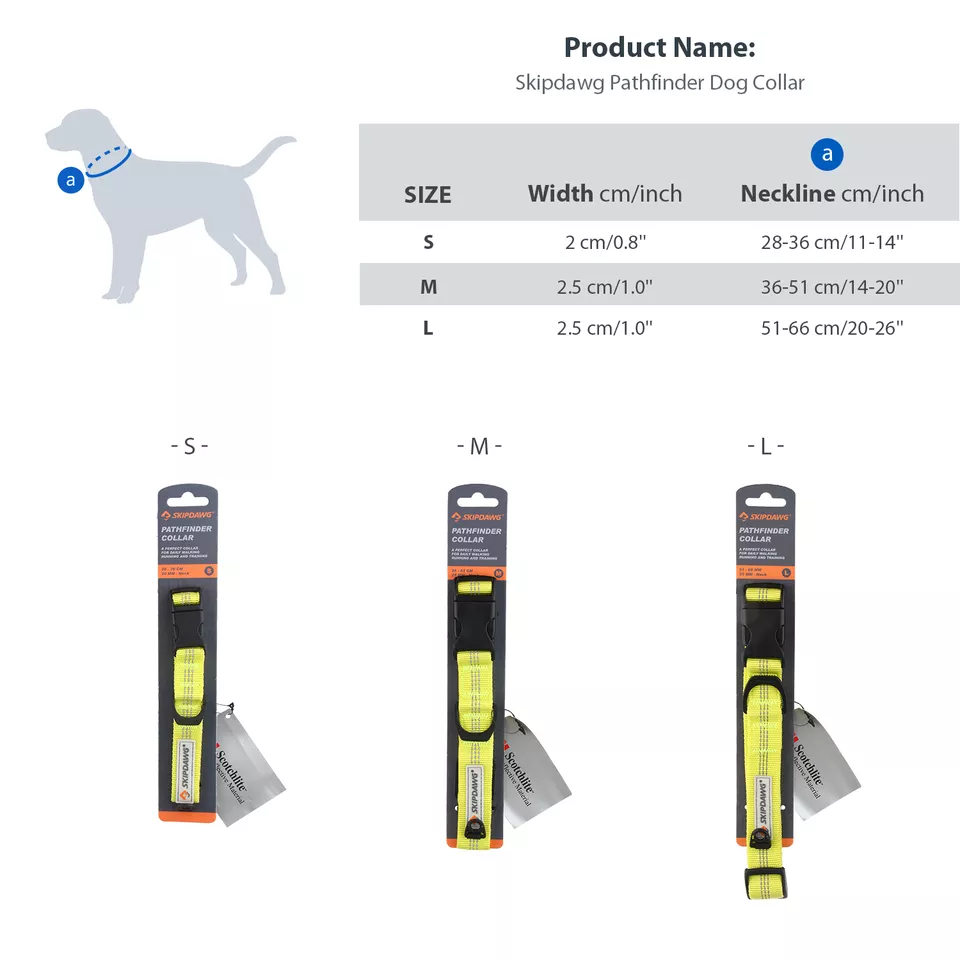 Skipdawg Pathfinder Collar Lime PETSTORE ONLINE