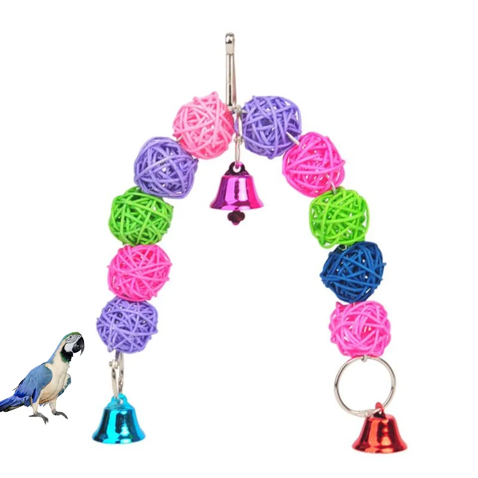 10 Wooden Ball Bird Toy