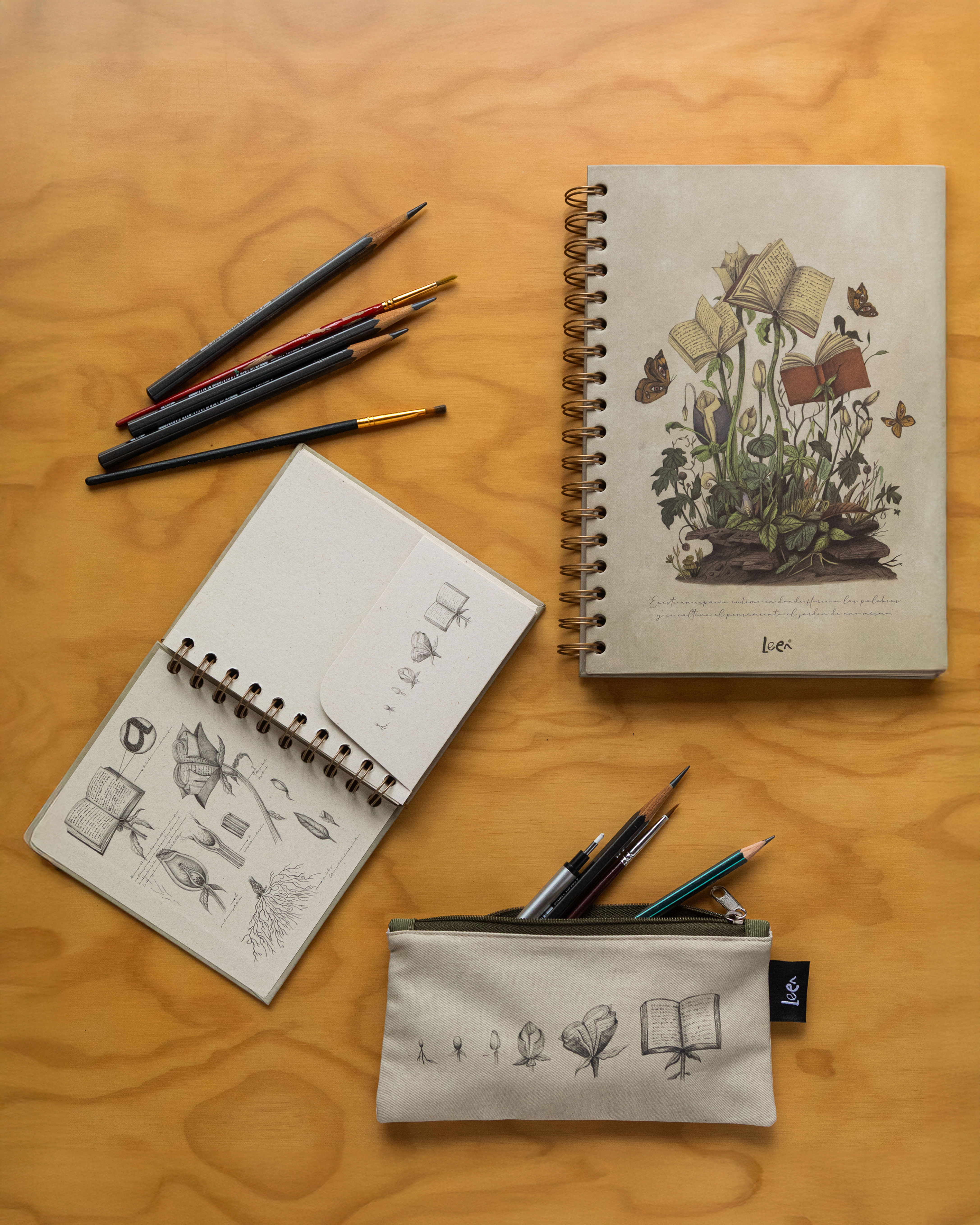 Jardín de uno mismo (Bitácora + Cartuchera)