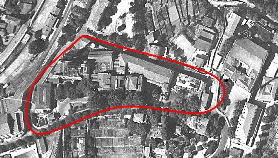 Aerial photograph of Chiris site, 1947