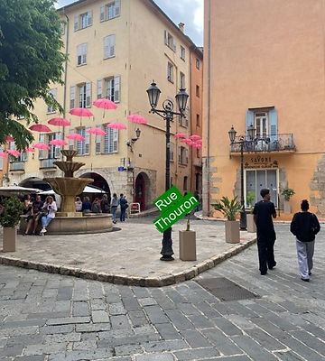 Rue Thouron and Place aux Aires Grasse