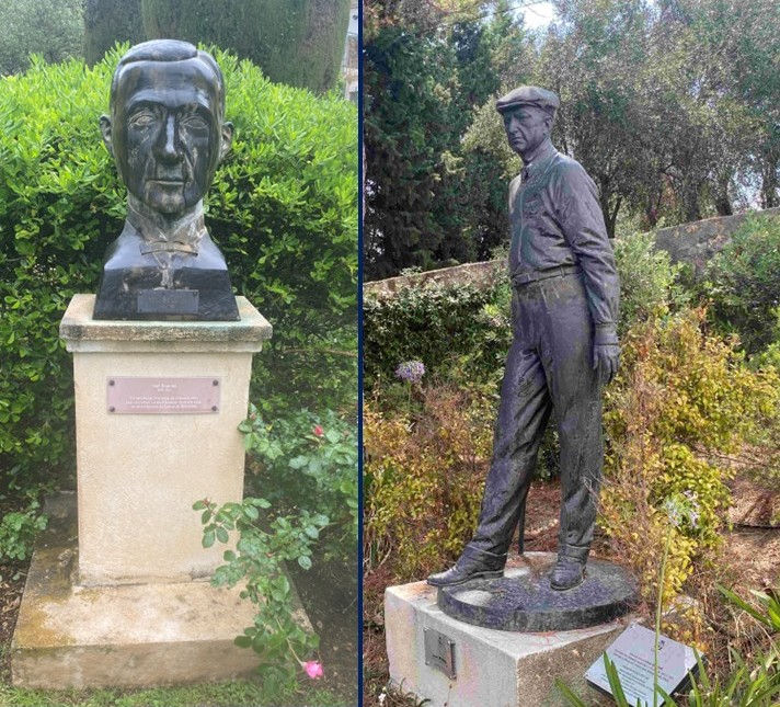 Buste et statue d'Ivan Bounine, Grasse